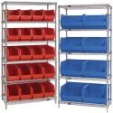 Wire Shelving with Bins