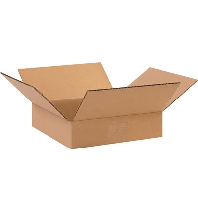 10 x 10 x 2" Flat Corrugated Boxes