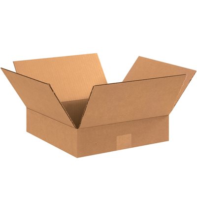 11 x 11 x 3" Flat Corrugated Boxes