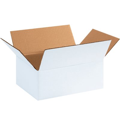 11 3/4 x 8 3/4 x 4 3/4" White Corrugated Boxes