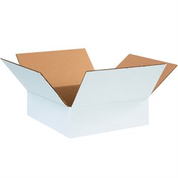 12 x 12 x 4" White Corrugated Boxes