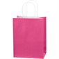 8 x 4 1/2 x 10 1/4" Cerise Tinted Shopping Bags