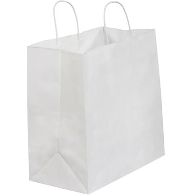 13 x 7 x 13" White Shopping Bags