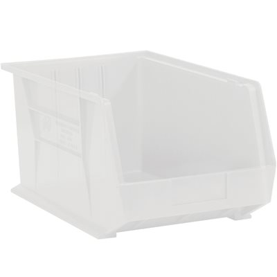 5 3/8 x 4 1/8 x 3" Clear Plastic Stack & Hang Bin Boxes