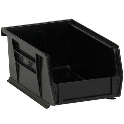 9 1/4 x 6 x 5" Black Plastic Stack & Hang Bin Boxes