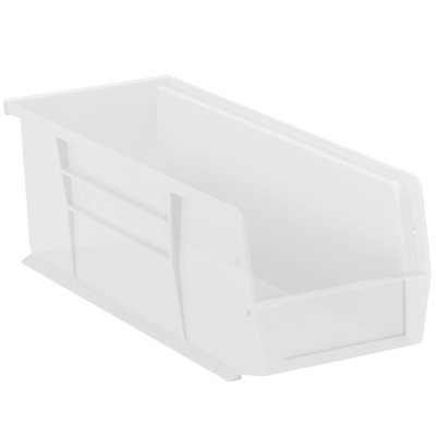 10 7/8 x 4 1/8 x 4" Clear Plastic Stack & Hang Bin Boxes