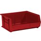 14 3/4 x 16 1/2 x 7" Red Plastic Stack & Hang Bin Boxes