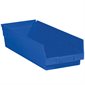 17 7/8 x 6 5/8 x 4" Blue Plastic Shelf Bin Boxes