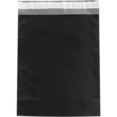 14 1/2 x 19" Black Poly Mailers