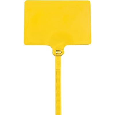 9" 120# Yellow Identification Cable Ties