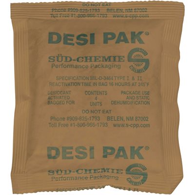 5 x 5 1/2 x 1/2" Kraft Clay Desiccants - 34 Gallon Drum