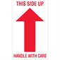 3 x 5" - "This Side Up - Handle With Care" Arrow Labels