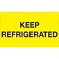 3 x 5" - "Keep Refrigerated" (Fluorescent Yellow) Labels