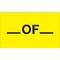 3 x 5" - "__ Of __" (Fluorescent Yellow) Labels