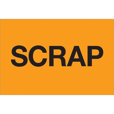 2 x 3" - "Scrap" (Fluorescent Orange) Labels