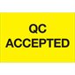2 x 3" - "QC Accepted" (Fluorescent Yellow) Labels