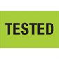 1 1/4 x 2" - "Tested" (Fluorescent Green) Labels