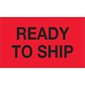 3 x 5" - "Ready To Ship" (Fluorescent Red) Labels