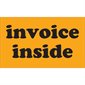 3 x 5" - "Invoice Inside" (Fluorescent Orange) Labels