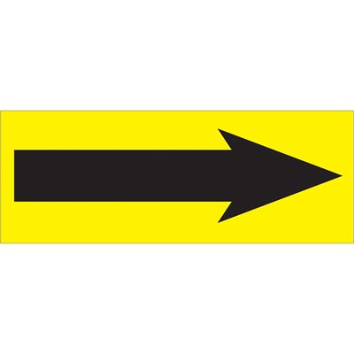 1 1/2 x 4" - "Arrow" Fluorescent Yellow Labels