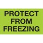 3 x 5" - "Protect From Freezing" (Fluorescent Green) Labels