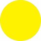 3/4" Circles - Fluorescent Yellow Removable Labels