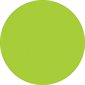 1" Circle - Fluorescent Green Removable Labels