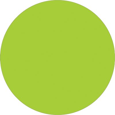2" Circle - Fluorescent Green Removable Labels