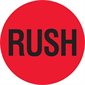 2" Circle - "Rush" (Fluorescent Red) Labels