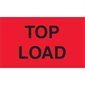 3 x 5" - "Top Load" (Fluorescent Red) Labels