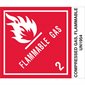 4 x 4 3/4" - "Compressed Gases, Flammable, N.O.S." Labels