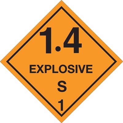 4 x 4" - "1.4 - Explosive - S 1" Labels