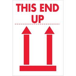 2 x 3" - "This End Up" Labels