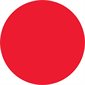1 1/2" Fluorescent Red Inventory Circle Labels