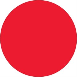 2" Fluorescent Red Inventory Circle Labels