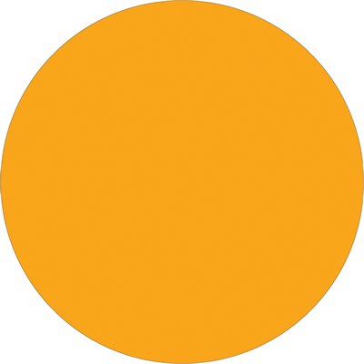 3" Fluorescent Orange Inventory Circle Labels