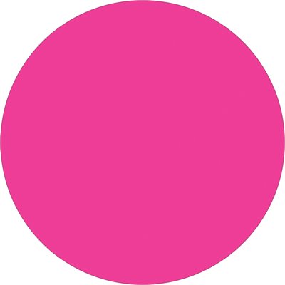 3" Fluorescent Pink Inventory Circle Labels