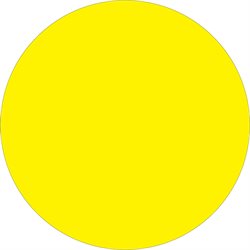 3" Fluorescent Yellow Inventory Circle Labels