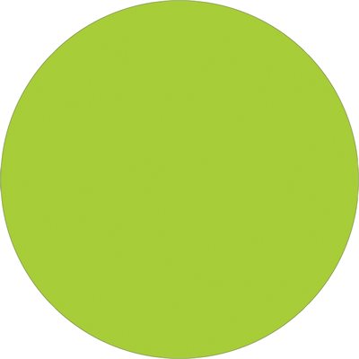 4" Fluorescent Green Inventory Circle Labels