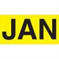 3 x 6" - "JAN" (Fluorescent Yellow) Months of the Year Labels