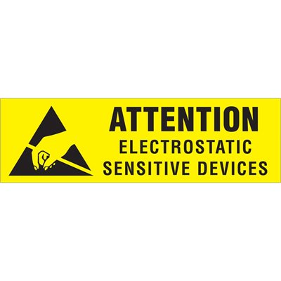 3/8 x 1 1/4" - "Electrostatic Sensitive Devices" Labels