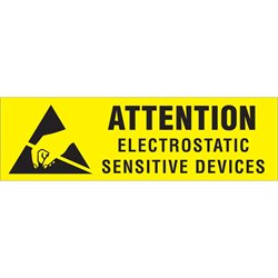 3/8 x 1 1/4" - "Electrostatic Sensitive Devices" Labels