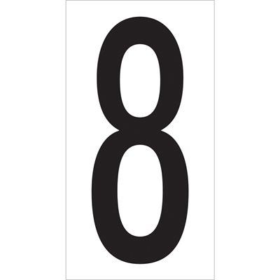 3 1/2" "8" Vinyl Warehouse Number Labels