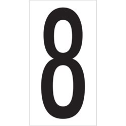 3 1/2" "8" Vinyl Warehouse Number Labels