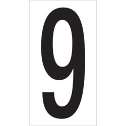 3 1/2" "9" Vinyl Warehouse Number Labels