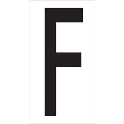 3 1/2" "F" Vinyl Warehouse Letter Labels