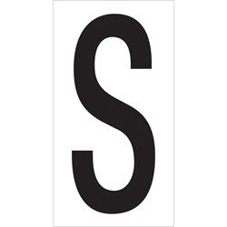 3 1/2" "S" Vinyl Warehouse Letter Labels