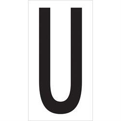 3 1/2" "U" Vinyl Warehouse Letter Labels