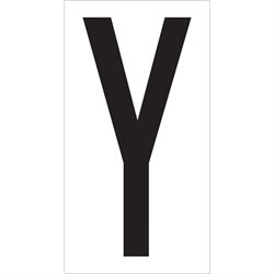 3 1/2" "Y" Vinyl Warehouse Letter Labels