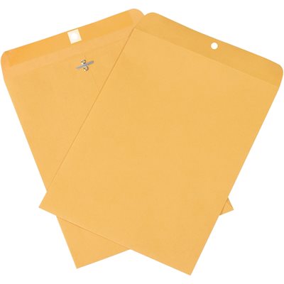 9 x 12" Kraft Clasp Envelopes